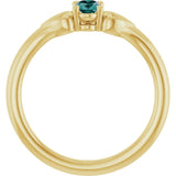 Oval Lab-Grown Alexandrite Youth Ring in Yellow Gold