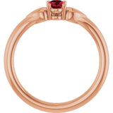 Oval Ruby Youth Ring in Rose Gold