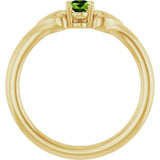 Oval Peridot Youth Ring in Yellow Gold