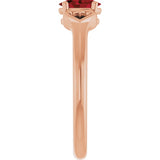 Oval Mozambique Garnet Youth Ring in Rose Gold