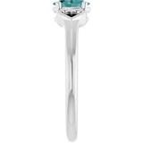 Oval Lab-Grown Alexandrite Youth Ring in Platinum