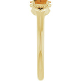 Oval Citrine Youth Ring in Yellow Gold