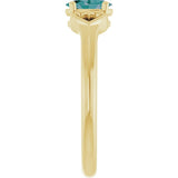 Oval Lab-Grown Alexandrite Youth Ring in Yellow Gold