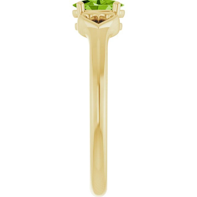 Oval Peridot Youth Ring in Yellow Gold