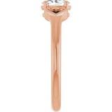 Oval White Sapphire Youth Ring in Rose Gold