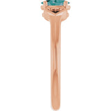 Oval Lab-Grown Alexandrite Youth Ring in Rose Gold