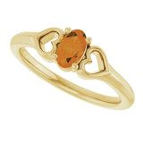 Oval Citrine Youth Ring in Yellow Gold