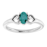Oval Lab-Grown Alexandrite Youth Ring in Platinum