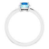 Oval Blue Sapphire Two Stone Ring in Gold and Platinum