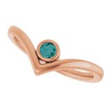 Round Lab-Grown Alexandrite Solitaire Ring in Rose Gold