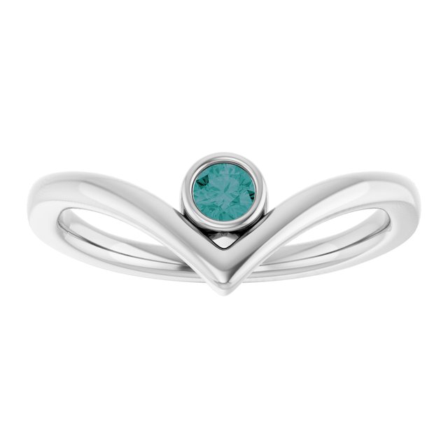 Round Lab-Grown Alexandrite Solitaire Ring in Platinum