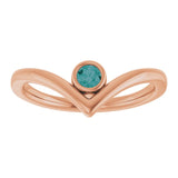 Round Lab-Grown Alexandrite Solitaire Ring in Rose Gold