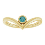 Round Lab-Grown Alexandrite Solitaire Ring in Yellow Gold