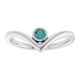 Round Lab-Grown Alexandrite Solitaire Ring in White Gold