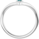 Round Lab-Grown Alexandrite Solitaire Ring in White Gold