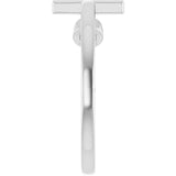 Round Citrine Crosses Ring in Gold and Platinum