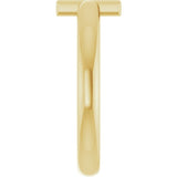 Round Blue Zircon Crosses Ring in Yellow Gold