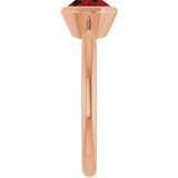 Natural Mozambique Garnet Rose Gold Solitaire Ring in | oval
