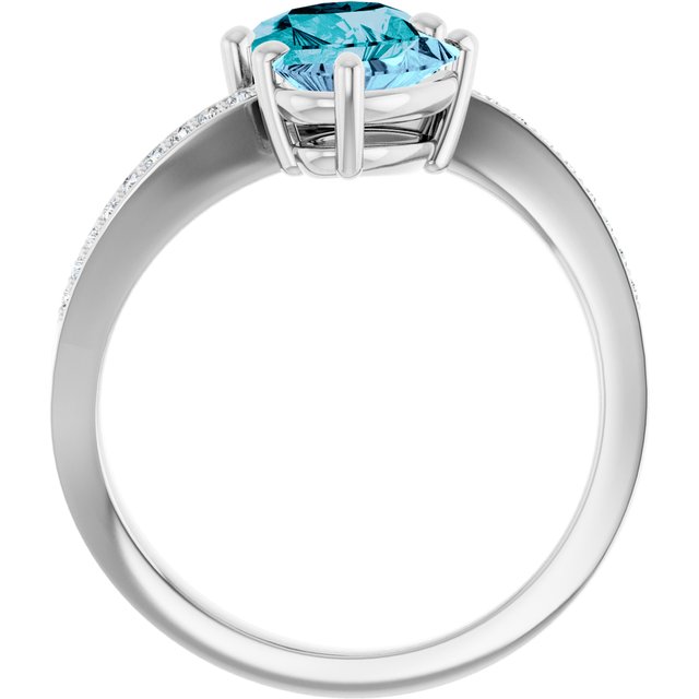Pear Multi-Gemstone & Diamond Two Stone Ring in Gold and Platinum