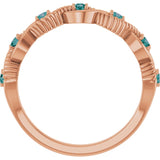 Round Lab-Grown Alexandrite Stackable Ring in Rose Gold