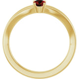 Oval Mozambique Garnet Youth Ring in Yellow Gold