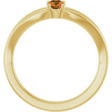 Oval Citrine Youth Ring in Yellow Gold
