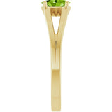 Oval Peridot Youth Ring in Yellow Gold