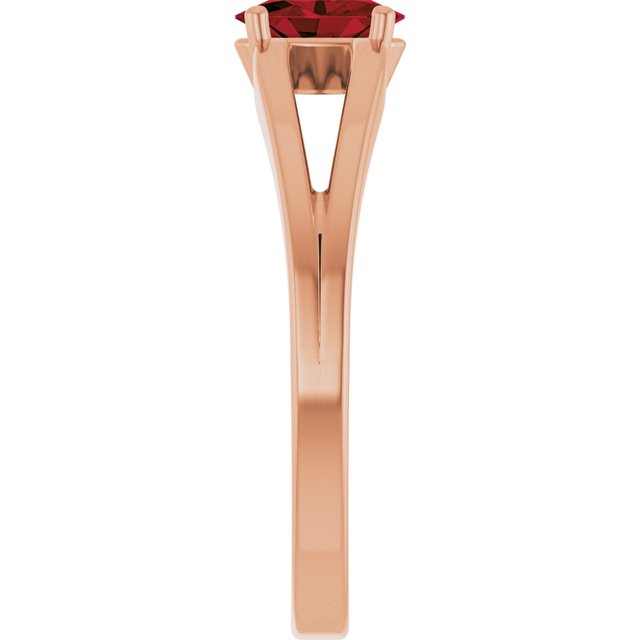Oval Mozambique Garnet Youth Ring in Rose Gold