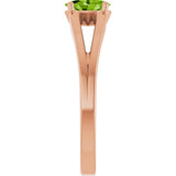 Oval Peridot Youth Ring in Rose Gold