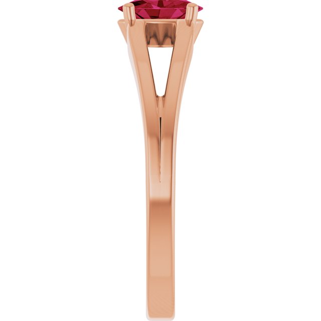 Oval Lab-Grown Ruby Youth Ring in Rose Gold