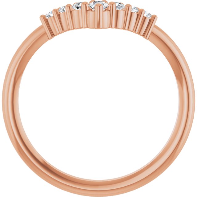 Round White Sapphire Accented Ring in Rose Gold