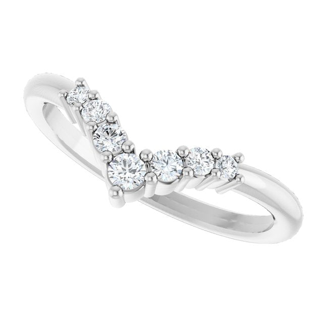 Round White Sapphire Accented Ring in Platinum