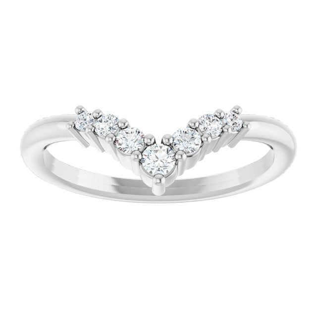 Round White Sapphire Accented Ring in Platinum