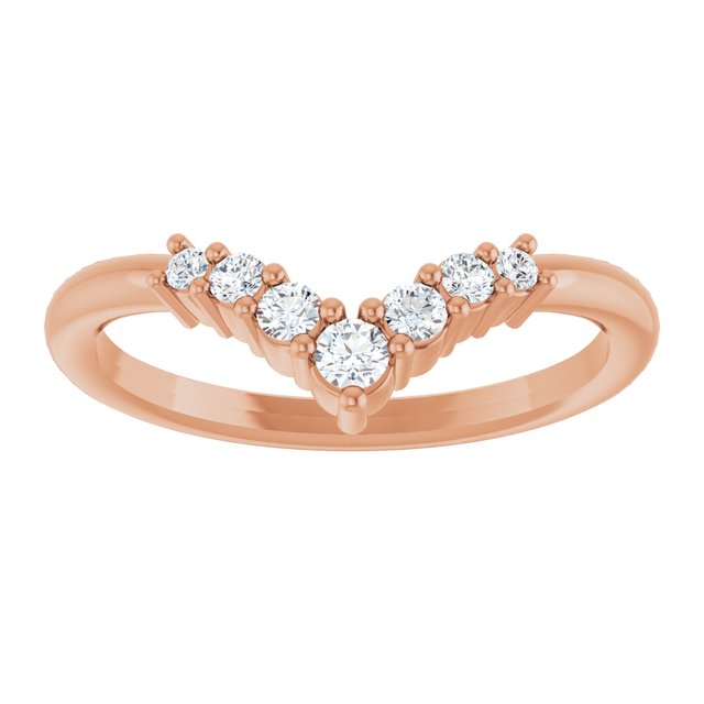 Round White Sapphire Accented Ring in Rose Gold