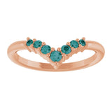 Round Alexandrite Accented Ring in Rose Gold