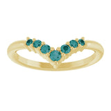 Round Alexandrite Accented Ring in Yellow Gold
