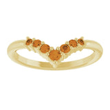 Round Citrine Accented Ring in Yellow Gold