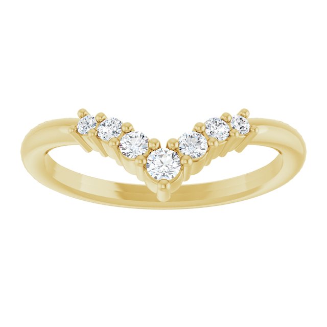 Round White Sapphire Accented Ring in Yellow Gold