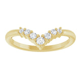 Round White Sapphire Accented Ring in Yellow Gold