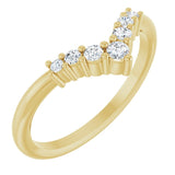 Round White Sapphire Accented Ring in Yellow Gold