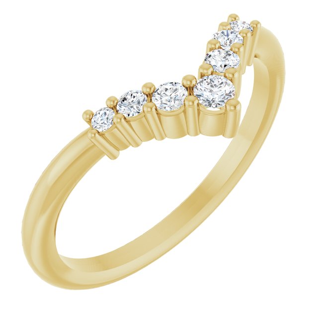 Round White Sapphire Accented Ring in Yellow Gold