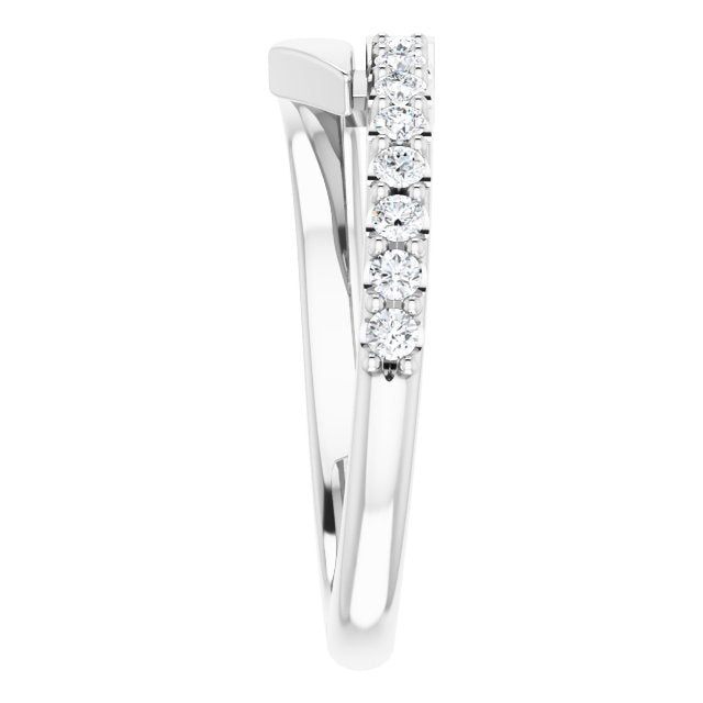 Straight Baguette Pink Sapphire & Diamond Ring in White Gold