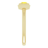 Round Yellow Sapphire Solitaire Ring in Yellow Gold