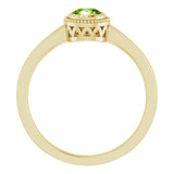 Polished August Solitaire Ring in Yellow Gold