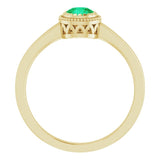 Polished May Solitaire Ring in Gold