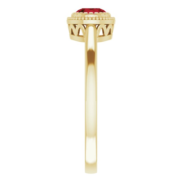Polished January Solitaire Ring in Gold
