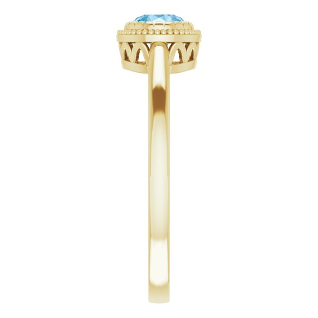 Polished December Solitaire Ring in Gold