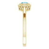 Polished December Solitaire Ring in Gold