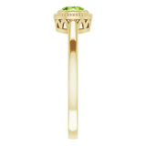 Polished August Solitaire Ring in Yellow Gold