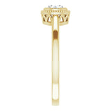 Polished April Solitaire Ring in Yellow Gold